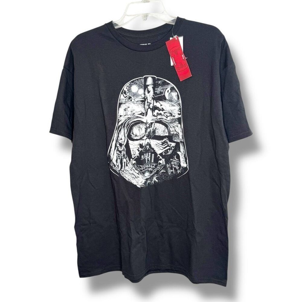 Star Wars Darth Vader Men's Short Sleeve Shirt Black Size XL PREOWNED